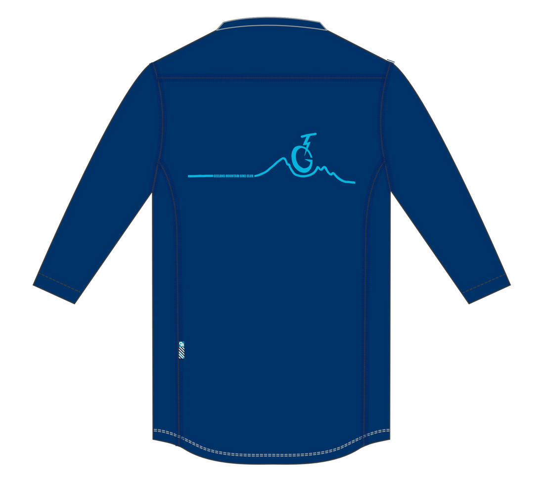 3/4 Sleeve Trail Shirt - Navy/Light Blue