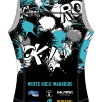 Womens Performance Lite Run Singlet Blue