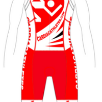PERFORMANCE Tri Suit White/Red (comes with Pockets)