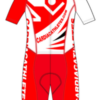 APEX Aero Tri Suit White/Red (comes with Pockets)