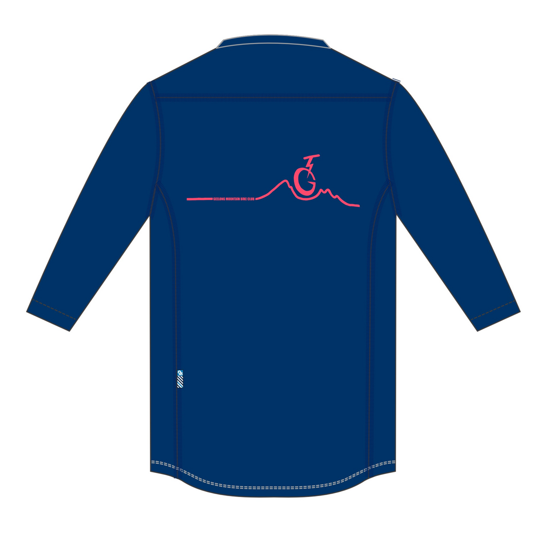 3/4 Sleeve Trail Shirt - Navy/Pink
