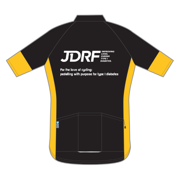 JDRF TECH+ Jersey - Black/Yellow