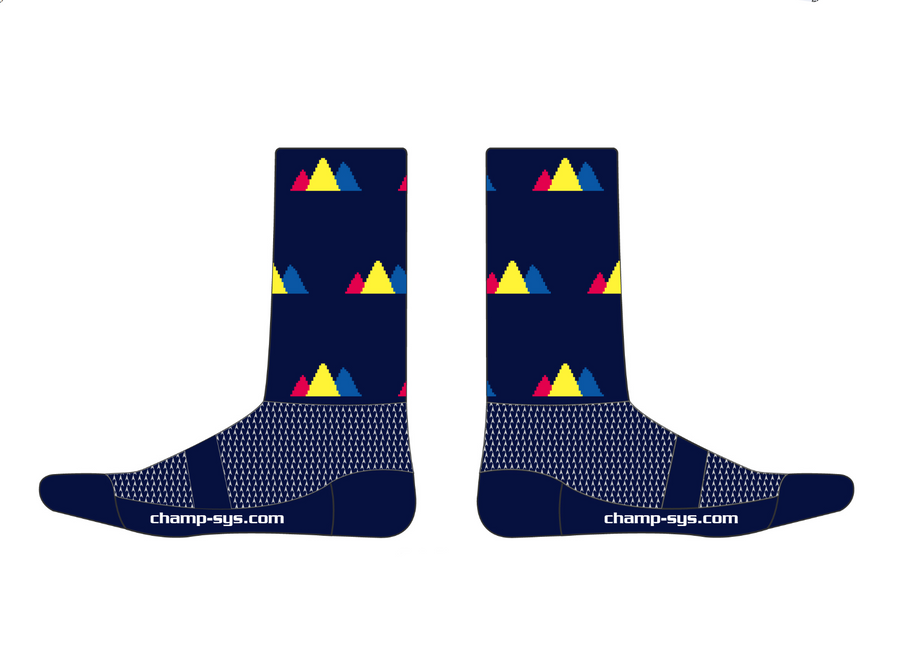 Knit Socks (Super Cuff 6") - Navy