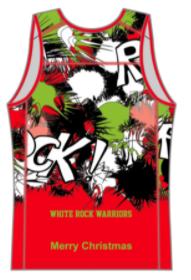 Men's Apex Run Singlet  Red (Christmas Edition)