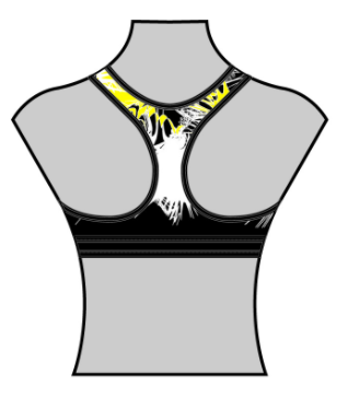 Performance Sports Bra Black/Yellow