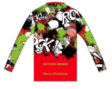 Men's Long Sleeve Performance Lite Run Top  Red (Christmas Edition)