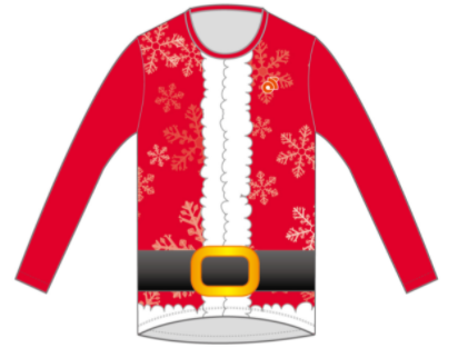 Men's Long Sleeve Performance Lite Run Top Santa