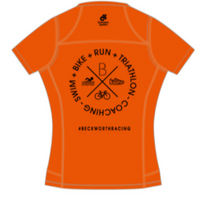 APEX  Women's Short Sleeve Run Top Orange