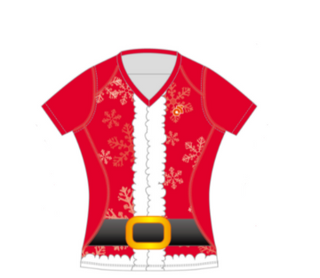 Women's Performance Training Top Short Sleeve Santa
