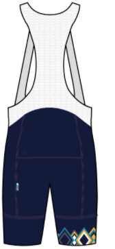 Performance Bib Short-Blue/Yellow Pattern