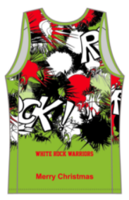 Men's Performance Lite Run Singlet Green (Christmas Edition)