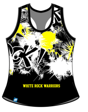 Bella Racerback Singlet Black/Yellow
