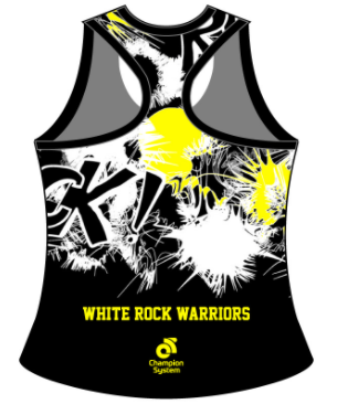 Bella Racerback Singlet Black/Yellow