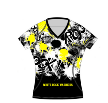 Women's Performance Training Top Short Sleeve Black/Yellow