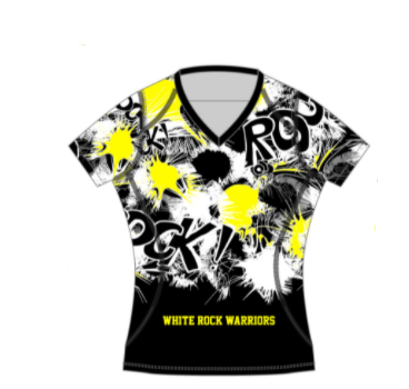Women's Performance Training Top Short Sleeve Black/Yellow