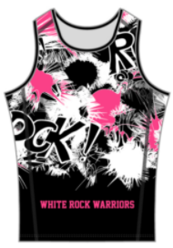 Men's Performance Lite Run Singlet Black/Pink