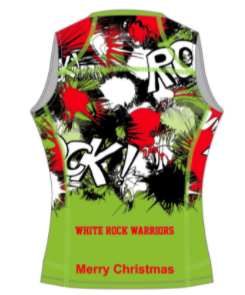 Womens Performance Lite Run Singlet Green(Christmas Edition)