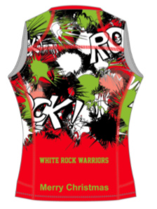 Womens Apex Run Singlet Red (Christmas Edition)