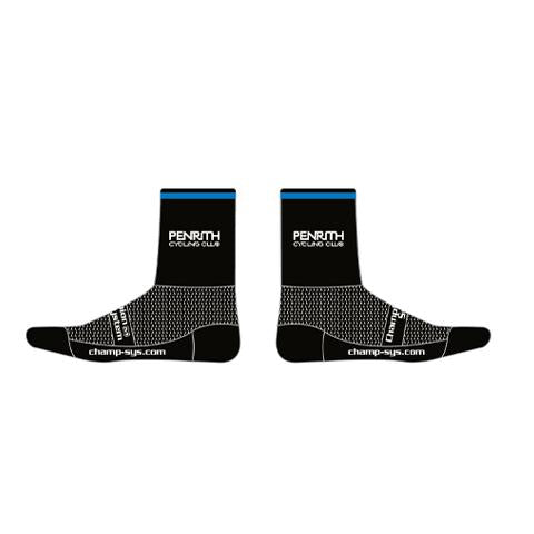 Knit  Socks (4 Inch) Black & Blue