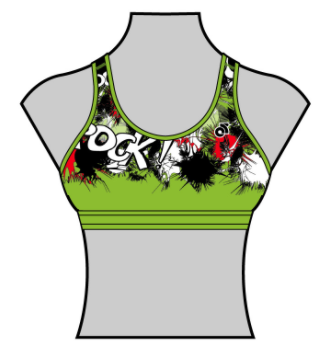 Performance Sports Bra Green(Christmas Edition)
