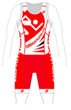 PERFORMANCE Tri Suit White/Red (comes with Pockets)