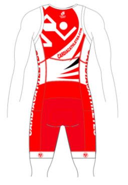 PERFORMANCE Tri Suit White/Red (comes with Pockets)