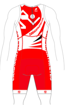 PERFORMANCE Tri Suit White/Red (comes with Pockets)